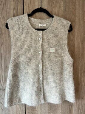 American Vintage East Sleeveless Button Cardigan Vest size Medium